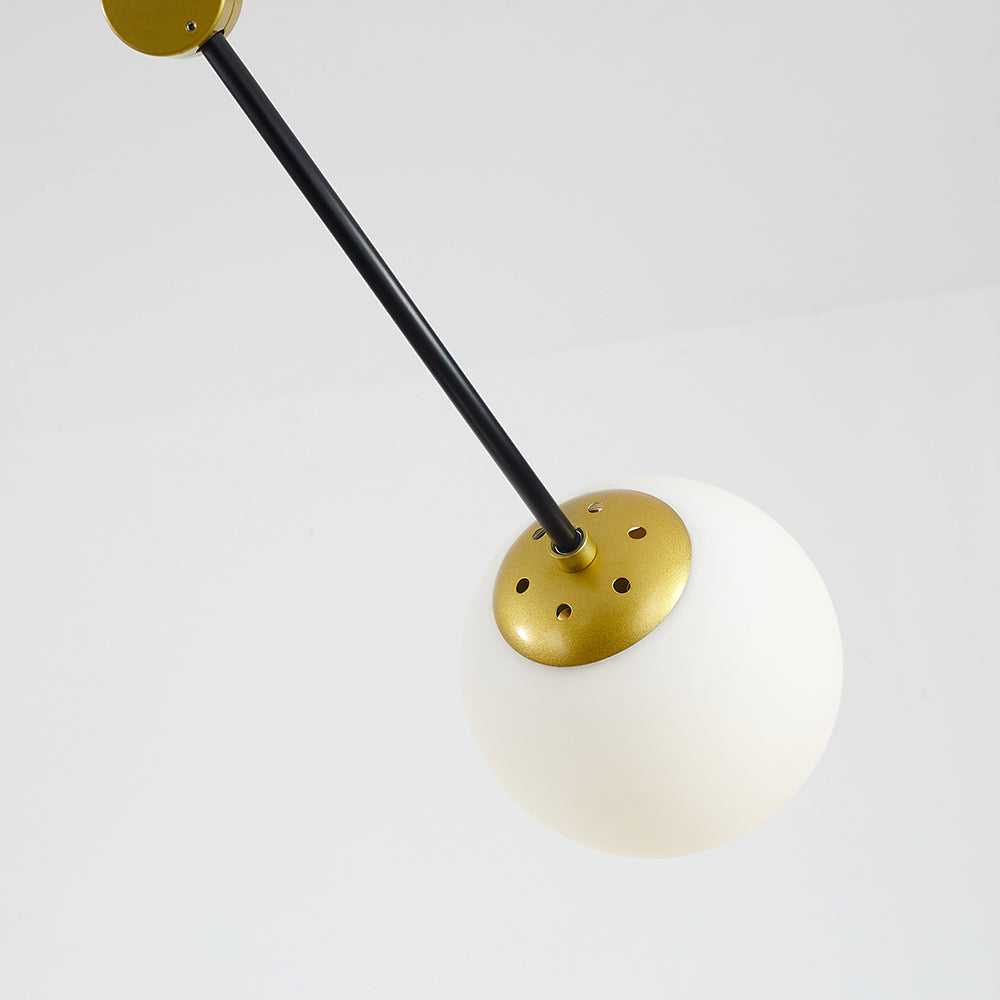 Valentina Moderne Tak Bel LED Kroonluchter Zwart Wit Metaal Woonkamer Slaapkamer - afbeelding 9 | Noma Lighting