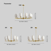 Valentina Scandinavisch Metaal Glas Lantaarn Kroonluchters Woonkamer - afbeelding 4 | Noma Lighting