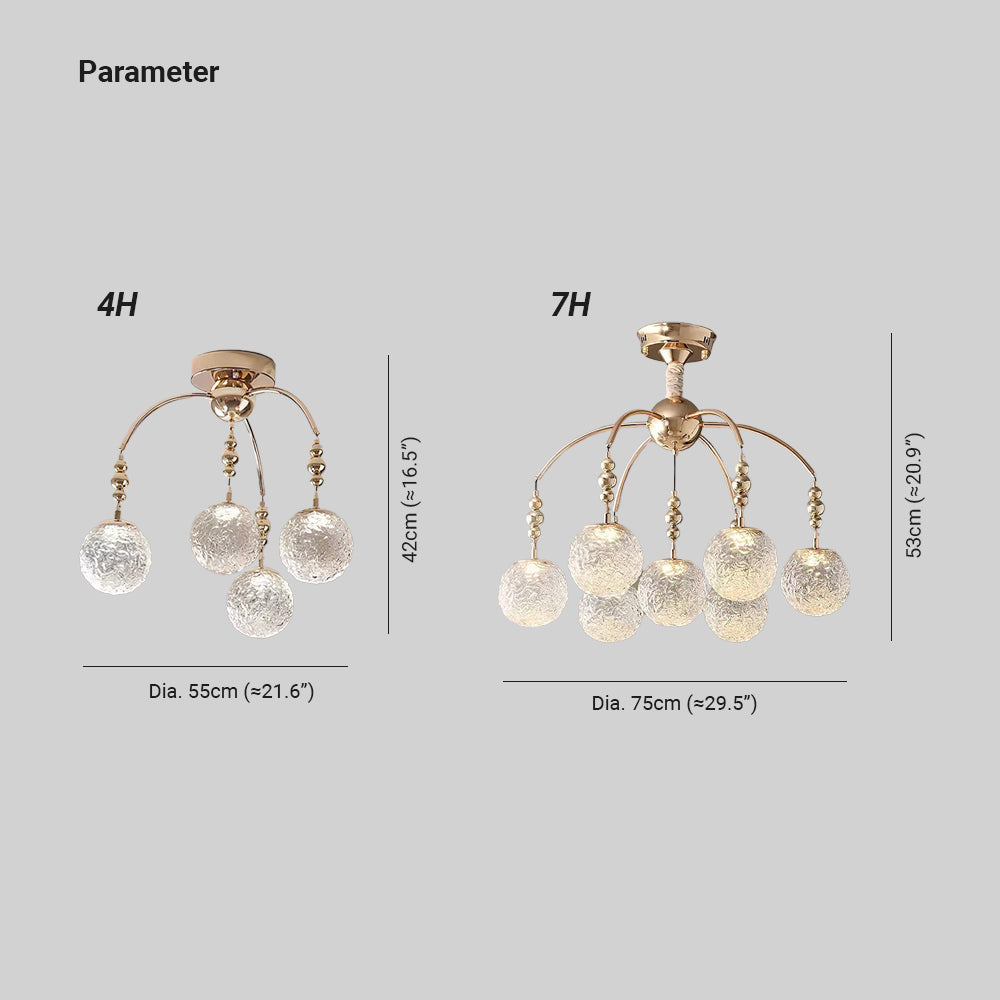 Valentina Scandinavisch Minimalistisch LED Kroonluchters Metaal/Glas Slaapkamer/Woonkamer - afbeelding 4 | Noma Lighting