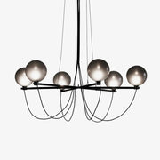 Valentina Scandinavisch Moderne Glazen Bol Kroonluchter Rookgrijs/Blauw Woon/Slaap/Eetkamer - afbeelding 1 | Noma Lighting