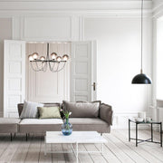 Valentina Scandinavisch Moderne Glazen Bol Kroonluchter Rookgrijs/Blauw Woon/Slaap/Eetkamer - afbeelding 8 | Noma Lighting