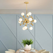 Valentina Scandinavische Vuurwerk LED Kroonluchters Goud Metaal Woonkamer - afbeelding 5 | Noma Lighting