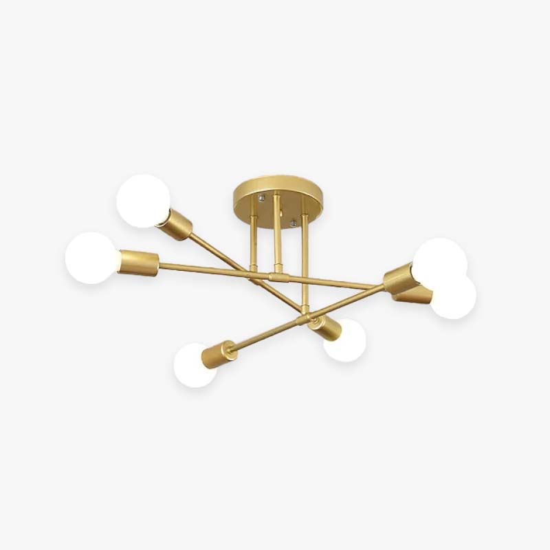 Valentina Moderne LED Plafondlampen Gouden Zwart Metaal Glas Eetkamer - afbeelding 1 | Noma Lighting