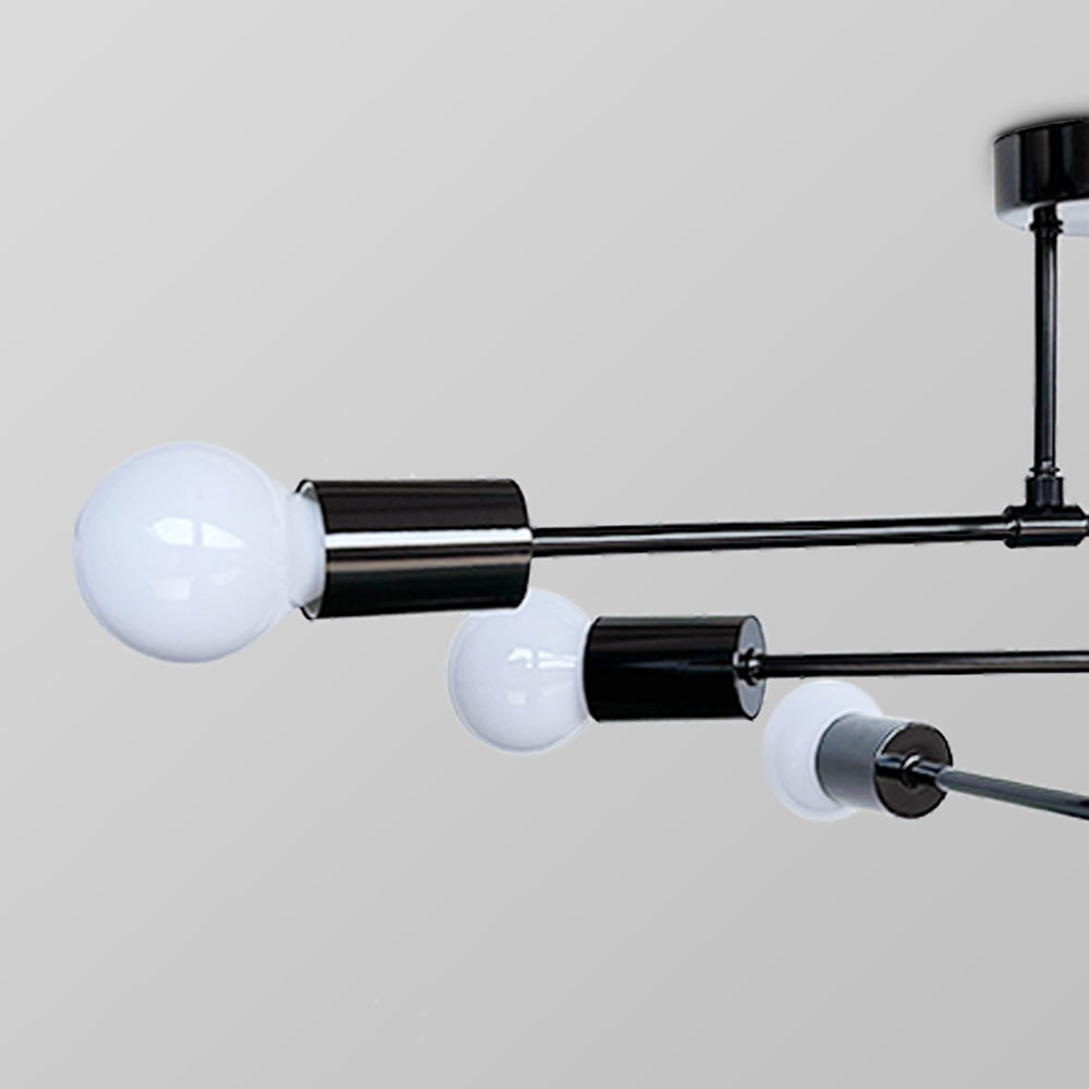 Valentina Moderne LED Plafondlampen Gouden Zwart Metaal Glas Eetkamer - afbeelding 10 | Noma Lighting