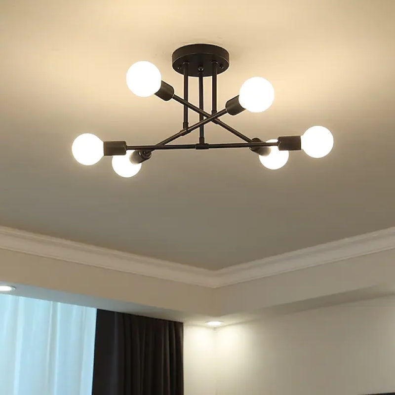 Valentina Moderne LED Plafondlampen Gouden Zwart Metaal Glas Eetkamer - afbeelding 3 | Noma Lighting