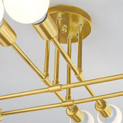 Valentina Moderne LED Plafondlampen Gouden Zwart Metaal Glas Eetkamer - afbeelding 7 | Noma Lighting