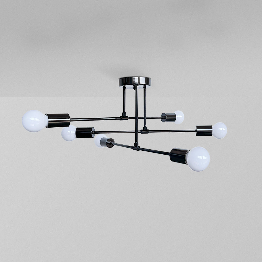 Valentina Moderne LED Plafondlampen Gouden Zwart Metaal Glas Eetkamer - afbeelding 8 | Noma Lighting