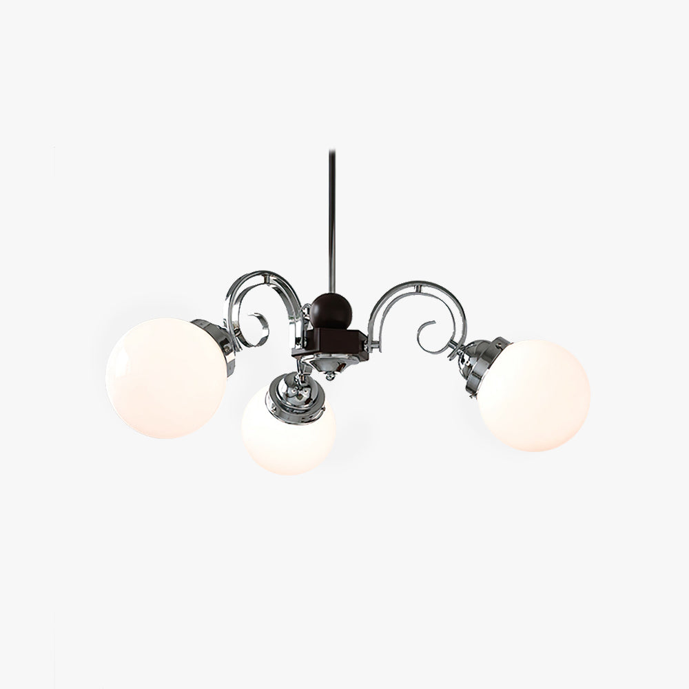 Valentina Vintage Crème Kroonluchter Glas Woonkamer Slaapkamer - afbeelding 1 | Noma Lighting