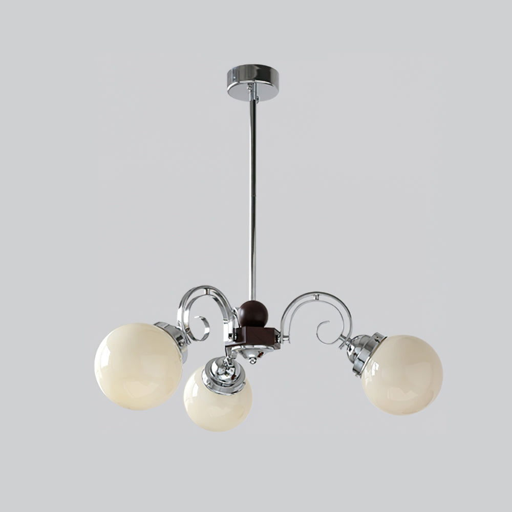 Valentina Vintage Crème Kroonluchter Glas Woonkamer Slaapkamer - afbeelding 11 | Noma Lighting