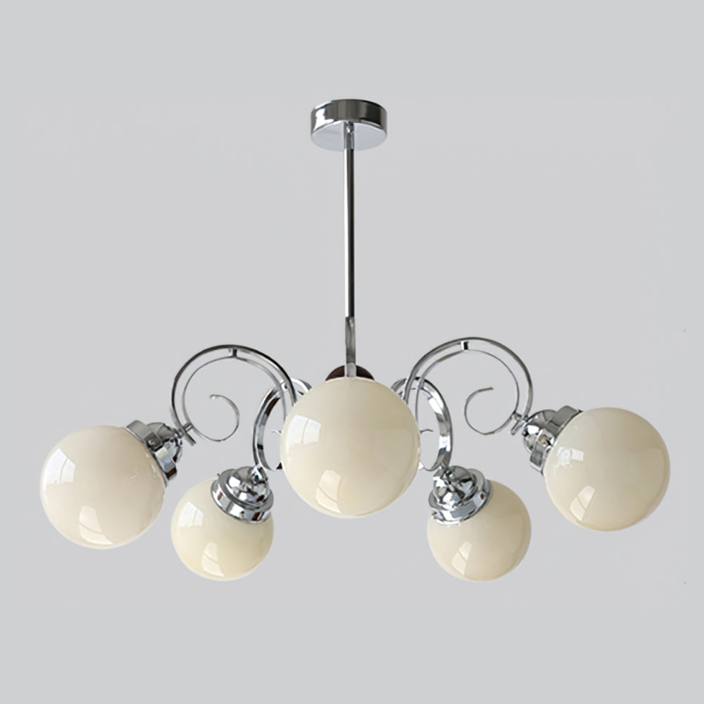Valentina Vintage Crème Kroonluchter Glas Woonkamer Slaapkamer - afbeelding 12 | Noma Lighting