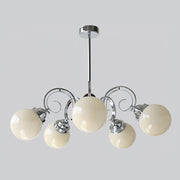 Valentina Vintage Crème Kroonluchter Glas Woonkamer Slaapkamer - afbeelding 12 | Noma Lighting