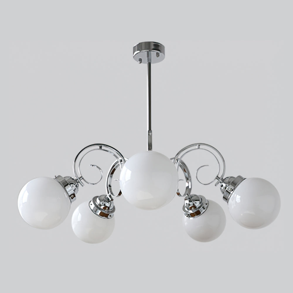 Valentina Vintage Crème Kroonluchter Glas Woonkamer Slaapkamer - afbeelding 14 | Noma Lighting