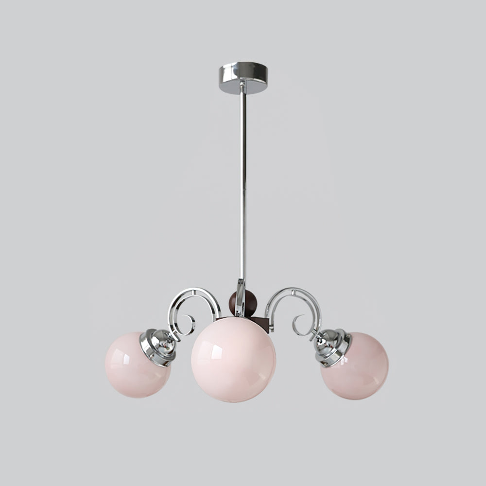 Valentina Vintage Crème Kroonluchter Glas Woonkamer Slaapkamer - afbeelding 15 | Noma Lighting
