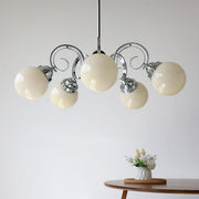 Valentina Vintage Crème Kroonluchter Glas Woonkamer Slaapkamer - afbeelding 3 | Noma Lighting