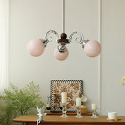 Valentina Vintage Crème Kroonluchter Glas Woonkamer Slaapkamer - afbeelding 6 | Noma Lighting