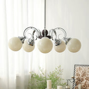 Valentina Vintage Crème Kroonluchter Glas Woonkamer Slaapkamer - afbeelding 8 | Noma Lighting