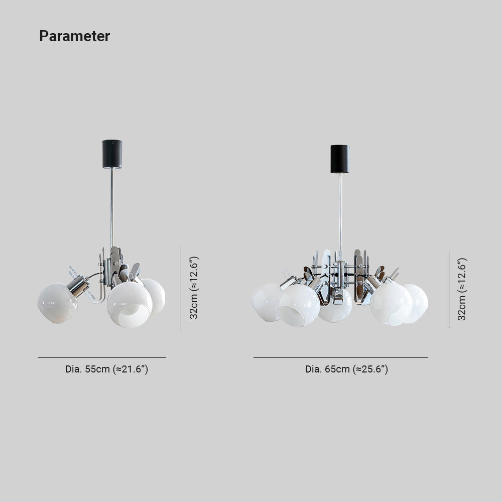 Valentina Vintage Geometrisch Kroonluchter Glas Woonkamer - afbeelding 4 | Noma Lighting