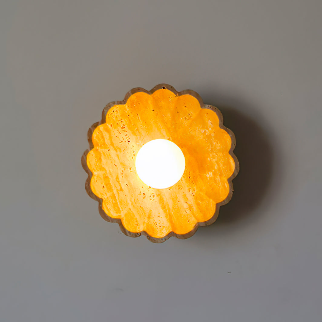 Valielia Flower wandlamp Beige Geel travertin - afbeelding 8 | Noma Lighting