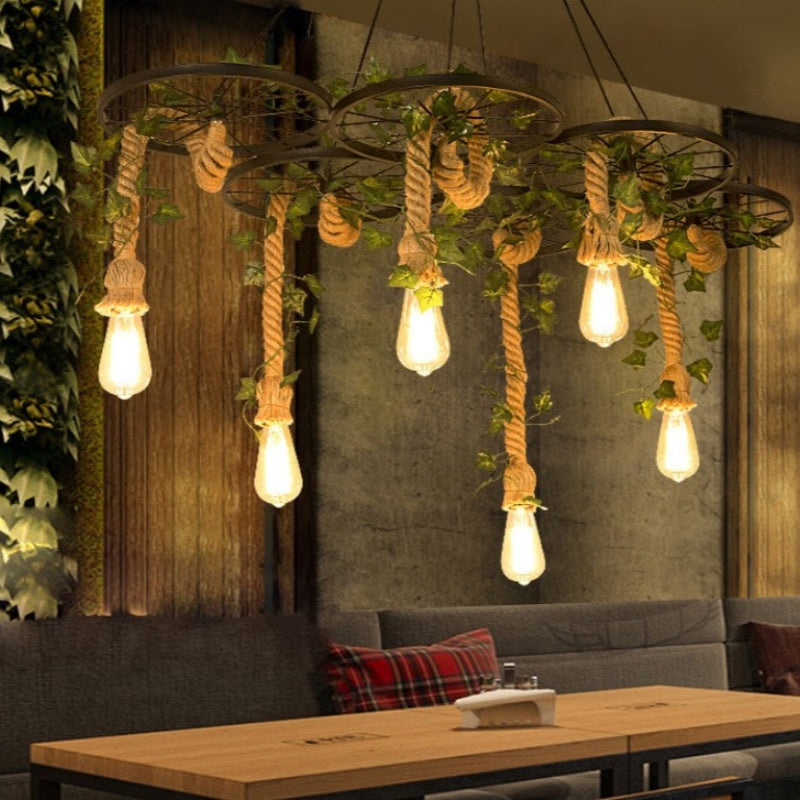 Vireo Industriële LED Kroonluchters Zwart Bar/Woonkamer - afbeelding 2 | Noma Lighting