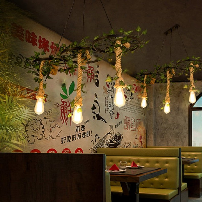 Vireo Industriële LED Kroonluchters Zwart Bar/Woonkamer - afbeelding 5 | Noma Lighting