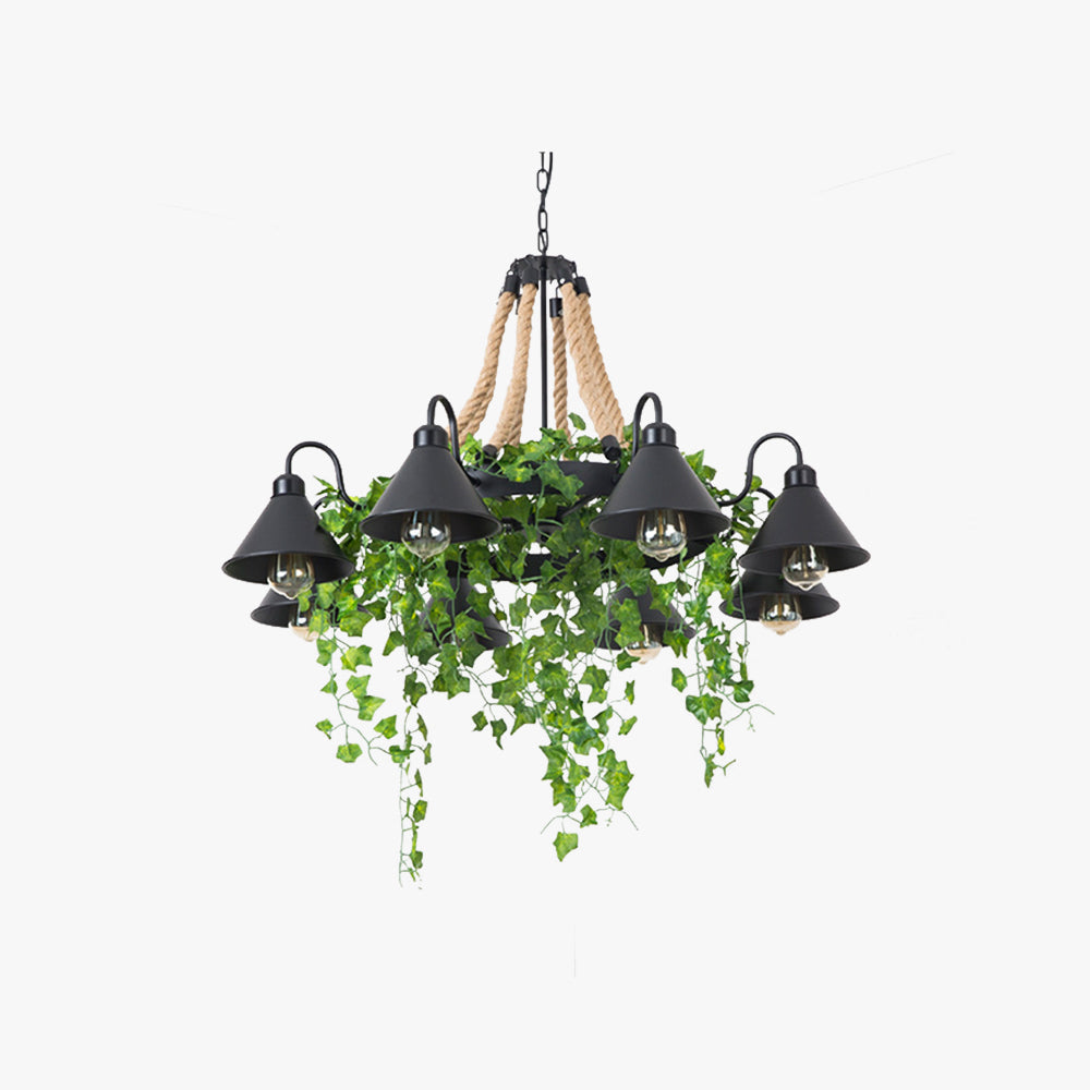 Vireo Retro LED Kroonluchters Zwart Metaal Restaurant/Bar/Woonkamer - afbeelding 1 | Noma Lighting