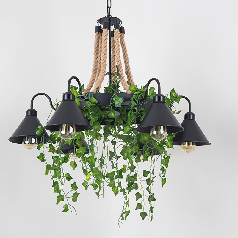 Vireo Retro LED Kroonluchters Zwart Metaal Restaurant/Bar/Woonkamer - afbeelding 5 | Noma Lighting