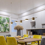 Weiss Moderne Design LED Minimalistische Multi Metalen Hanglamp Zwart/Goud Woonkamer/Slaapkamer/Eetkamer - afbeelding 7 | Noma Lighting