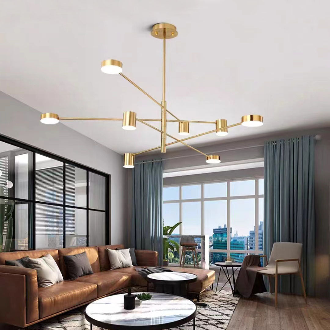 Weiss Moderne LED Hanglamp Metaal Zwart/Goud Slaapkamer/Woonkamer/Eetkamer - afbeelding 10 | Noma Lighting