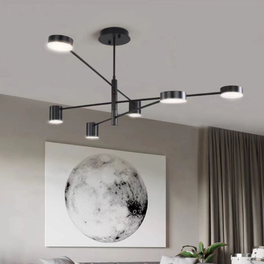 Weiss Moderne LED Hanglamp Metaal Zwart/Goud Slaapkamer/Woonkamer/Eetkamer - afbeelding 4 | Noma Lighting