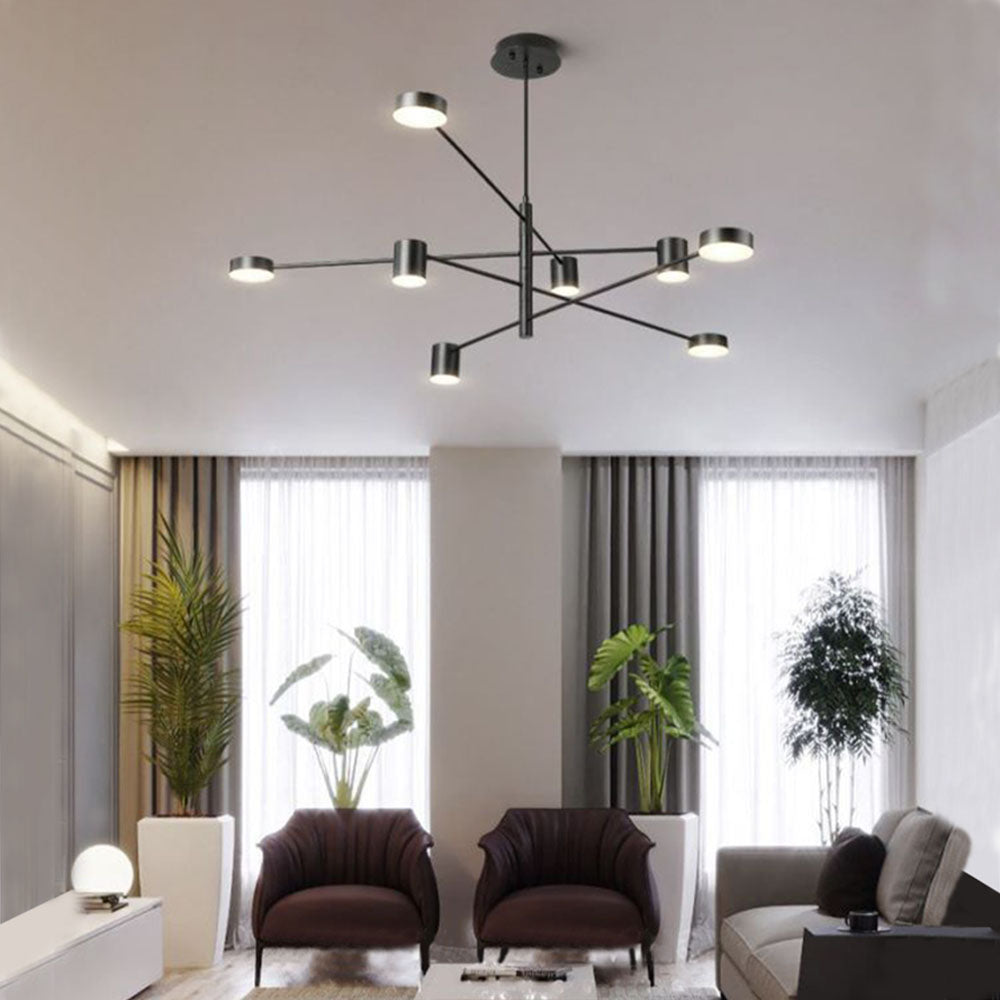 Weiss Moderne LED Hanglamp Metaal Zwart/Goud Slaapkamer/Woonkamer/Eetkamer - afbeelding 8 | Noma Lighting