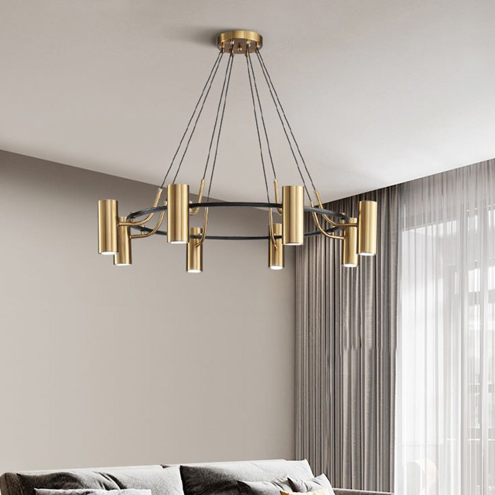 Weiss Moderne Ronde LED Hanglamp Metaal Goud Slaap/Woon/Eetkamer - afbeelding 3 | Noma Lighting