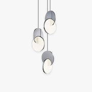 Welsh Ronde LED Hanglampen Goud Zilver Metaal Eetkamer Woonkamer - afbeelding 1 | Noma Lighting