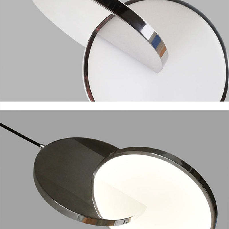 Welsh Ronde LED Hanglampen Goud Zilver Metaal Eetkamer Woonkamer - afbeelding 11 | Noma Lighting