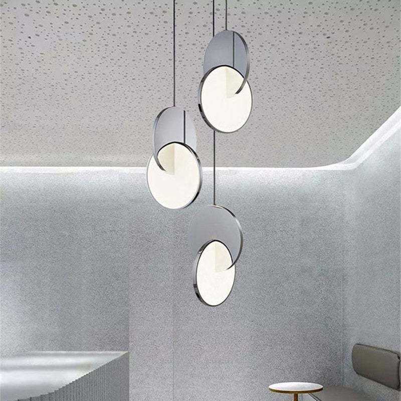 Welsh Ronde LED Hanglampen Goud Zilver Metaal Eetkamer Woonkamer - afbeelding 2 | Noma Lighting