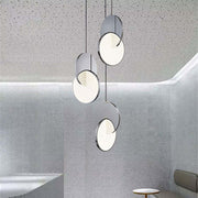 Welsh Ronde LED Hanglampen Goud Zilver Metaal Eetkamer Woonkamer - afbeelding 2 | Noma Lighting