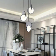Welsh Ronde LED Hanglampen Goud Zilver Metaal Eetkamer Woonkamer - afbeelding 3 | Noma Lighting