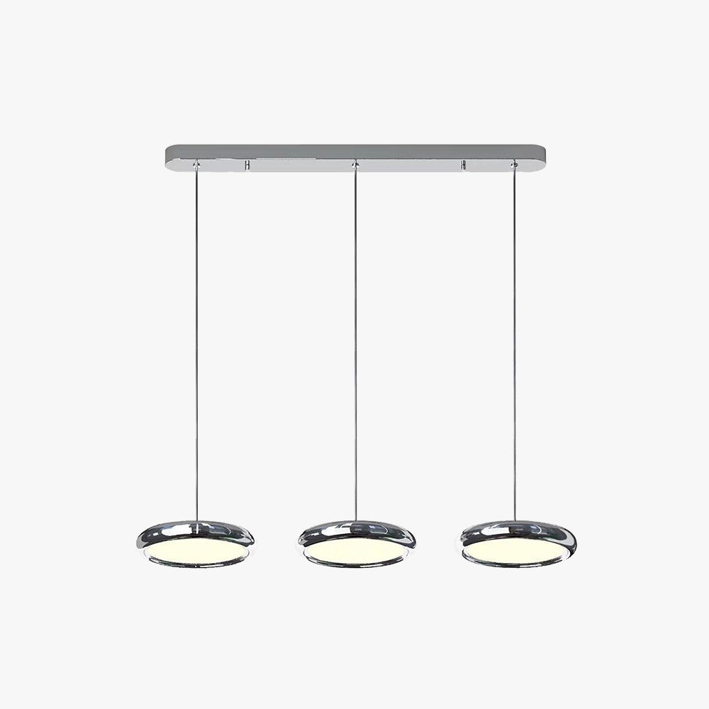 Welsh Minimalistisch Cirkel LED Hanglamp Metaal/Acryl Silver/Goud/Roségoud Slaap/Woon/Eetkamer - afbeelding 1 | Noma Lighting