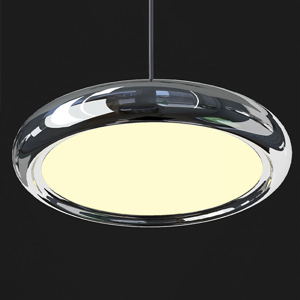 Welsh Minimalistisch Cirkel LED Hanglamp Metaal/Acryl Silver/Goud/Roségoud Slaap/Woon/Eetkamer - afbeelding 12 | Noma Lighting