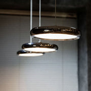 Welsh Minimalistisch Cirkel LED Hanglamp Metaal/Acryl Silver/Goud/Roségoud Slaap/Woon/Eetkamer - afbeelding 17 | Noma Lighting