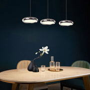 Welsh Minimalistisch Cirkel LED Hanglamp Metaal/Acryl Silver/Goud/Roségoud Slaap/Woon/Eetkamer - afbeelding 3 | Noma Lighting