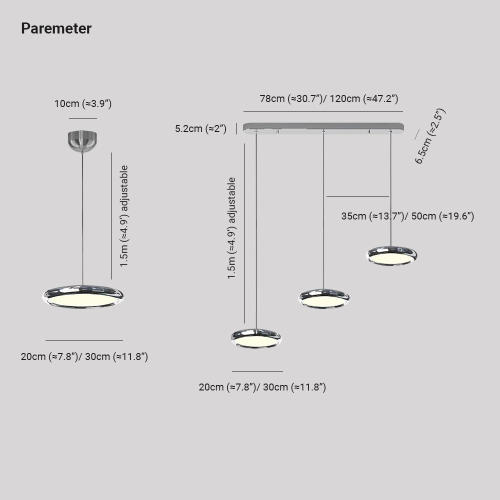 Welsh Minimalistisch Cirkel LED Hanglamp Metaal/Acryl Silver/Goud/Roségoud Slaap/Woon/Eetkamer - afbeelding 4 | Noma Lighting