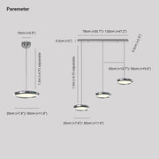 Welsh Minimalistisch Cirkel LED Hanglamp Metaal/Acryl Silver/Goud/Roségoud Slaap/Woon/Eetkamer - afbeelding 4 | Noma Lighting