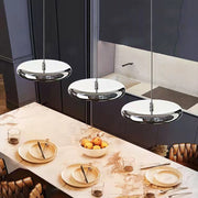 Welsh Minimalistisch Cirkel LED Hanglamp Metaal/Acryl Silver/Goud/Roségoud Slaap/Woon/Eetkamer - afbeelding 5 | Noma Lighting