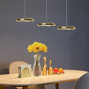 Welsh Minimalistisch Cirkel LED Hanglamp Metaal/Acryl Silver/Goud/Roségoud Slaap/Woon/Eetkamer - afbeelding 9 | Noma Lighting