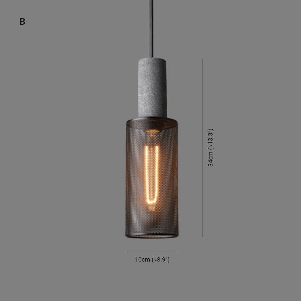 Zaid Industriële Design Cilindervormige Hanglamp Cement/Metaal/Steen Eetkamer/Bar - afbeelding 10 | Noma Lighting