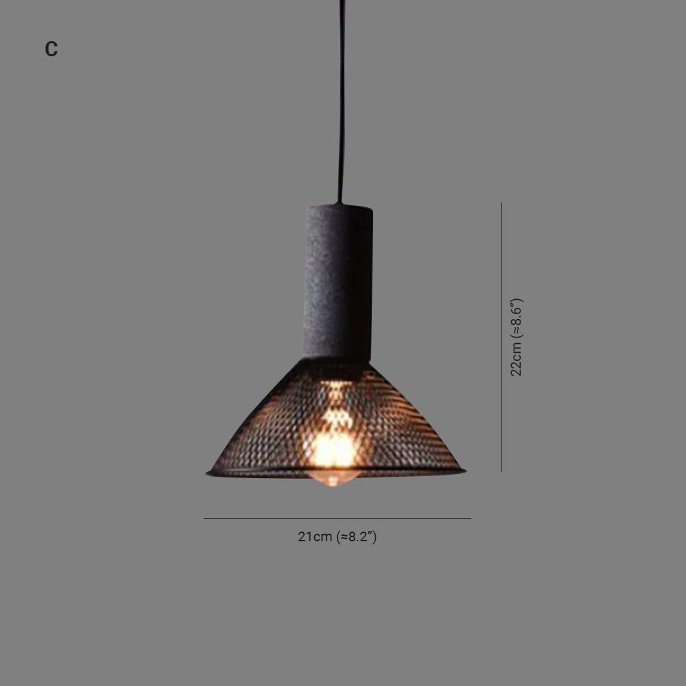 Zaid Industriële Design Cilindervormige Hanglamp Cement/Metaal/Steen Eetkamer/Bar - afbeelding 12 | Noma Lighting