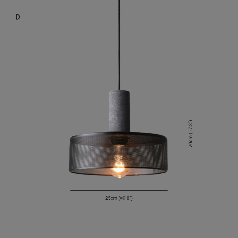 Zaid Industriële Design Cilindervormige Hanglamp Cement/Metaal/Steen Eetkamer/Bar - afbeelding 14 | Noma Lighting