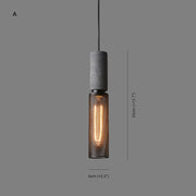 Zaid Industriële Design Cilindervormige Hanglamp Cement/Metaal/Steen Eetkamer/Bar - afbeelding 8 | Noma Lighting