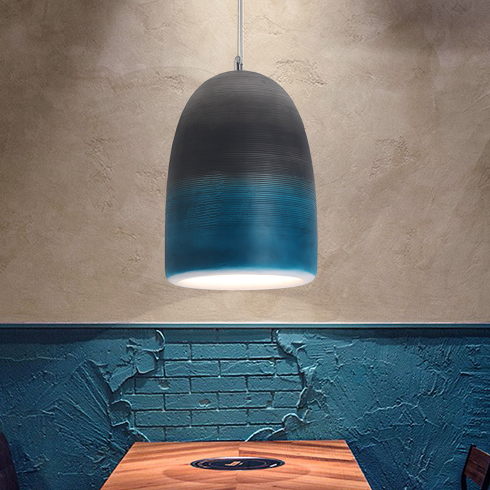 Zaid Moderne Bol LED Hanglamp Hars/Acryl Zwart/Blauw/Grijs Slaap/Woon/Eetkamer - afbeelding 4 | Noma Lighting