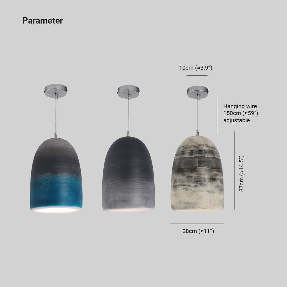 Zaid Moderne Bol LED Hanglamp Hars/Acryl Zwart/Blauw/Grijs Slaap/Woon/Eetkamer - afbeelding 5 | Noma Lighting